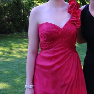 Cache Red/ Gold Floor Length Elegant Prom Dress